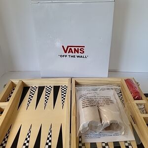 Vans Backgammon Set Wood Limited Edition Family Exclusive New In Box